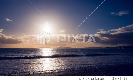 Scenic view of sea against sky 135031953