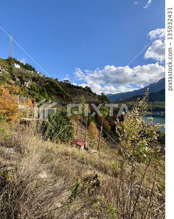 Mosque autumn landscape. High quality photo 135032431