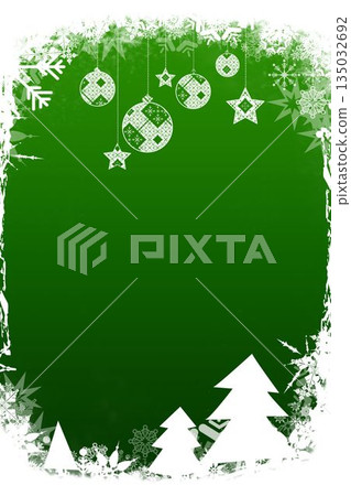 Fir trees with snow flakes Fir trees with snow flakes 135032692
