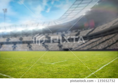 Rugby stadium from the field 135032732