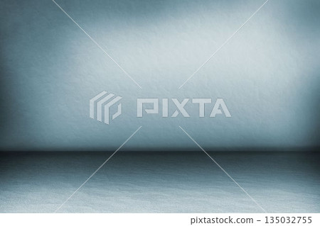 Minimalistic flat design space is showing seamless interior with concrete floor turning into wall 135032755
