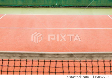 Close up view of tennis court Close up view of tennis court 135032798