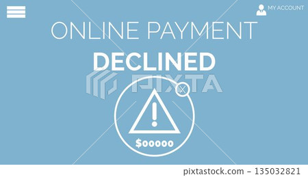 Online payment text on display 135032821