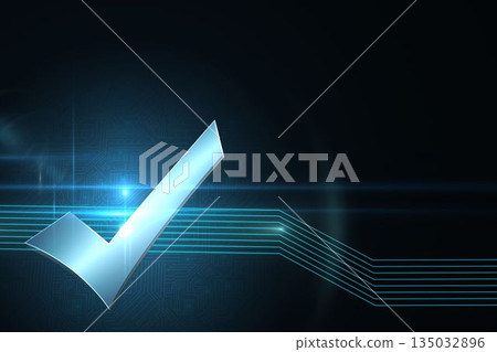 Tick on futuristic background 135032896