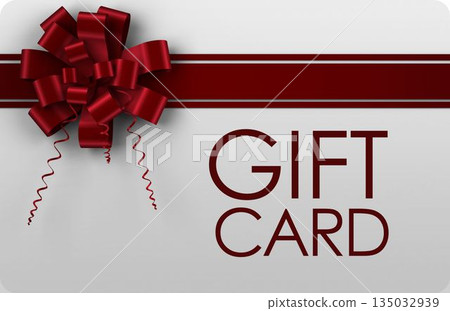 Gift card with festive bow Gift card with festive bow 135032939