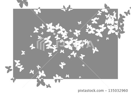 Stencil butterfly pattern design in grey and white Stencil butterfly pattern design in grey and white 135032960