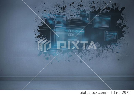 Splash showing technology interface Splash showing technology interface 135032971