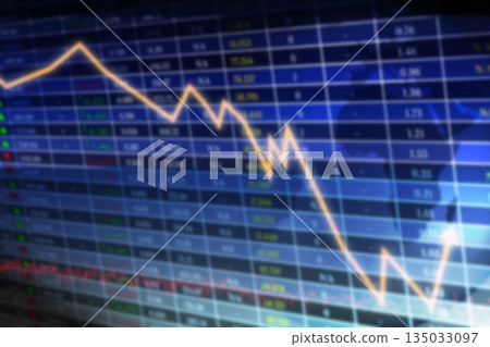 Composite image of graph and numbers 135033097
