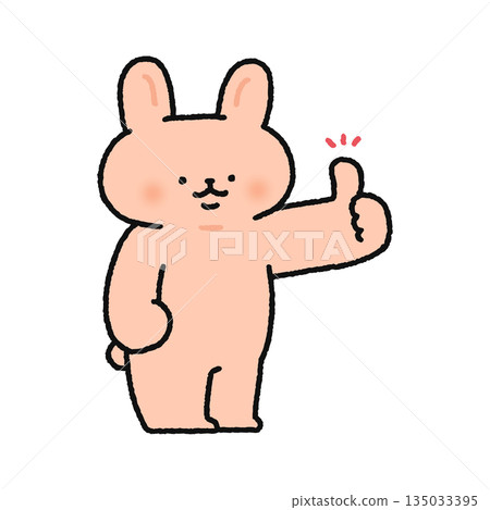 可愛的兔子會發出好兆頭 可愛的兔子會發出好兆頭 135033395