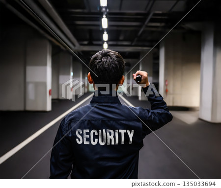 Underground parking lot patrol 135033694