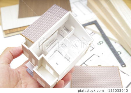 房屋模型與房屋建造藍圖 房屋模型與房屋建造藍圖 135033940