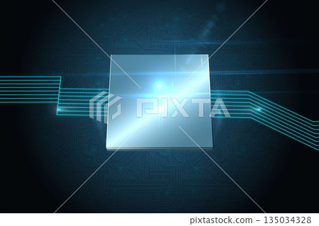 Square on technical background Square on technical background 135034328
