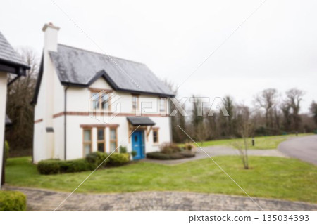 Lawn in front of house against sky Lawn in front of house against sky 135034393