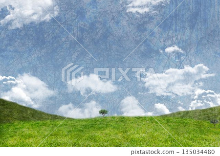 Composite image of green landscape Composite image of green landscape 135034480