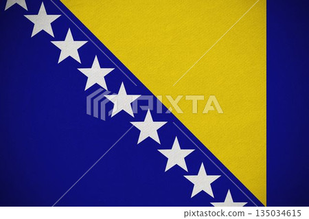 Flat design national flag is featuring blue field diagonal white stars and yellow triangle Flat design national flag is featuring blue field diagonal white stars and yellow triangle 135034615