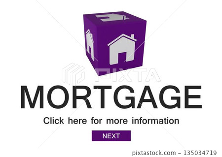 Digital image of mortgage text with symbol Digital image of mortgage text with symbol 135034719