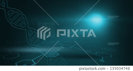 Digital background with DNA HELIX 135034748
