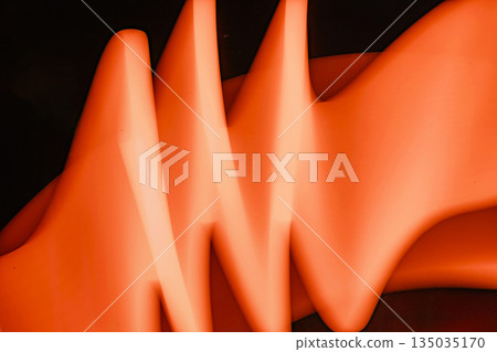 Abstract image of blurry motion, orange light painting effect, creating a contemporary art background 135035170