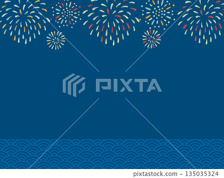 Fireworks background material 135035324
