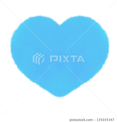 Cute blue heart symbol watercolor illustration material Cute blue heart symbol watercolor illustration material 135035347