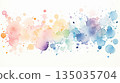 Whimsical watercolor splatters in various pastel shades 135035704