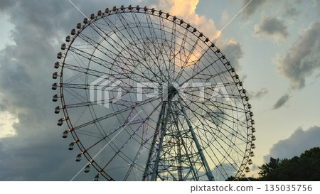 Diamond and Flower Ferris Wheel in Kasai Rinkai Park Diamond and Flower Ferris Wheel in Kasai Rinkai Park 135035756