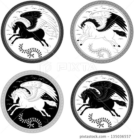 Winged Horse from Greek Mythology 135036557