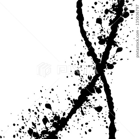 Black ink splash illustration Black ink splash illustration 135036797