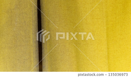 A landscape with a yellow noren curtain in the background 135036973