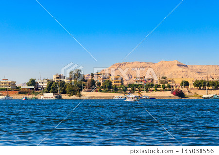 View of Nile river in Luxor, Egypt 135038556