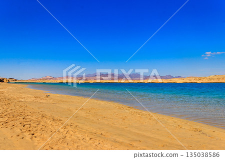Beautiful lake in Ras Mohammed national park, Sinai peninsula in Egypt 135038586