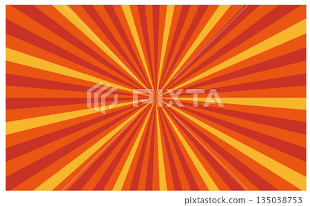 Red Sunburst Illustration 135038753