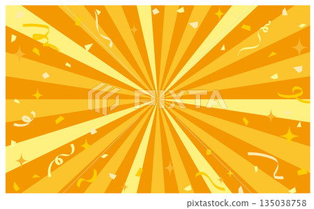Yellow party sunburst background illustration 135038758
