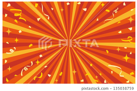Red Confetti Sunburst Background 135038759