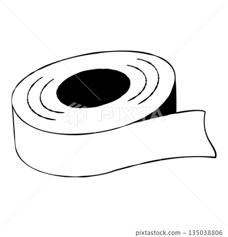 White tape illustration White tape illustration 135038806