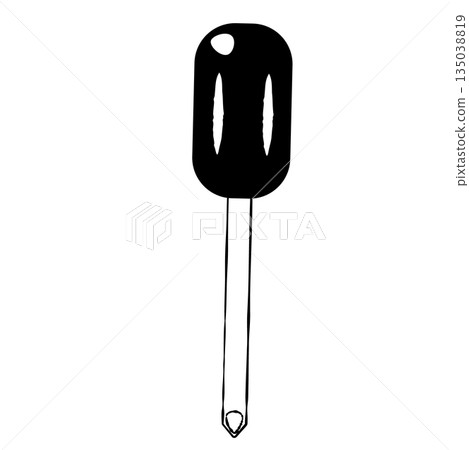 Illustration of Phillips screwdriver Illustration of Phillips screwdriver 135038819