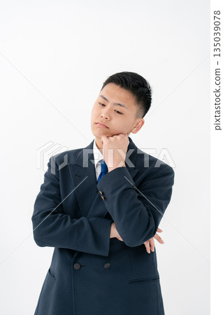 Boys, teens, uniforms, worries 135039078