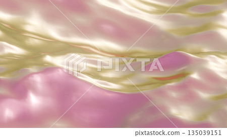 Luxurious silky pink and gold abstract wave background Luxurious silky pink and gold abstract wave background 135039151