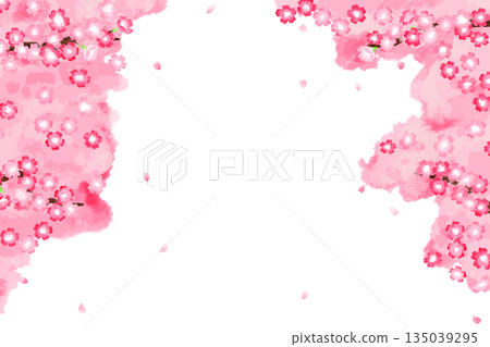 櫻花盛開的背景 135039295