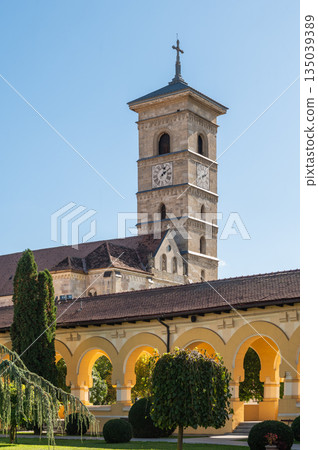 St. Michael Roman Catholic Cathedral in Autumn Alba Iulia 135039389