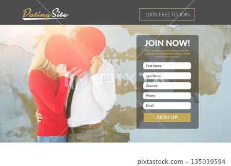 Subscription form on dating site 135039594