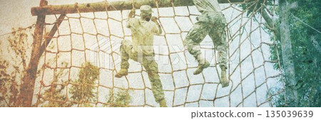 Military training in the camp Military training in the camp 135039639