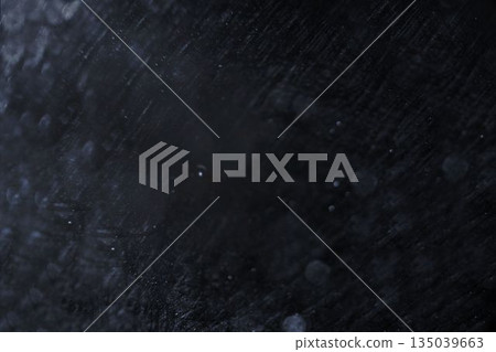 Rain-soaked glass pane is showing water droplets and streaks in flat design, with bokeh reflections 135039663