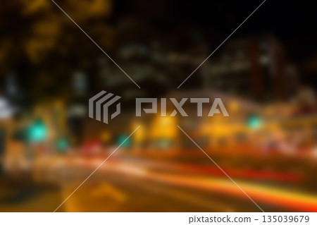 Light trails on road in city at night Light trails on road in city at night 135039679