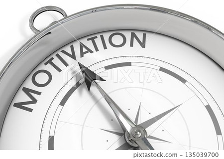 Compass pointing to motivation 135039700
