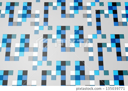 Technical background with squares Technical background with squares 135039771