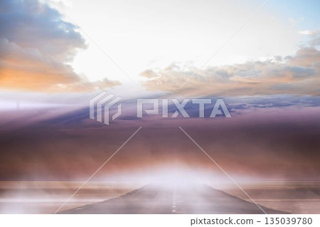Road leading out to the horizon 135039780