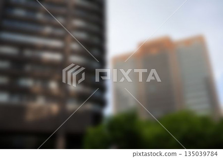 Defocused image of buildings Defocused image of buildings 135039784