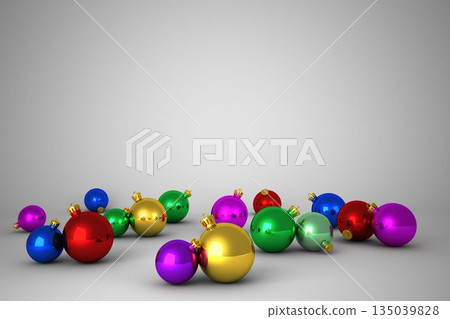 Colourful christmas baubles Colourful christmas baubles 135039828