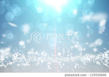 Blue design with white snowflakes Blue design with white snowflakes 135039846